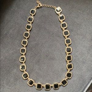 Black and gold statement necklace